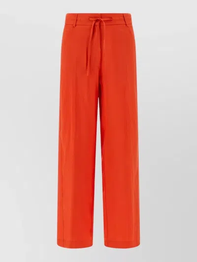 NUDE VISCOSE PANTS TAILORED BELT LOOPS POCKETS