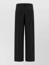 Nude Viscose Pants Wide Leg Belt Loops In Black