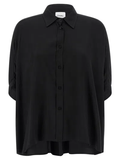 Nude Viscose Shirt In Black