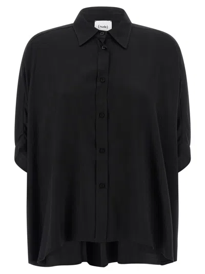 Nude Viscose Shirt In Black