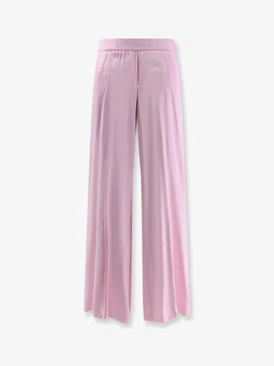 Nude Viscose Trousers In Pink