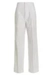 Nude White Visible Button Jeans