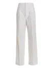 Nude White Visible Button Jeans