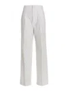 Nude White Visible Button Jeans In Blanco