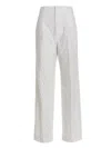 Nude White Visible Button Jeans In White