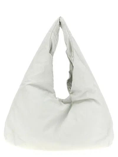 Nude 'knit Hobo' Shoulder Bag In White