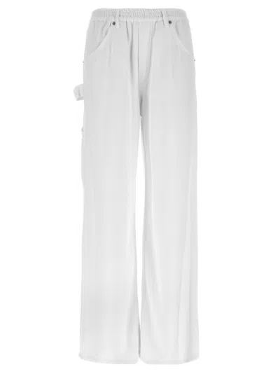 NUDE WHITE CARGO PANTS