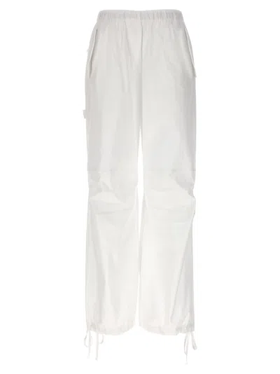 NUDE WHITE CARGO TROUSERS