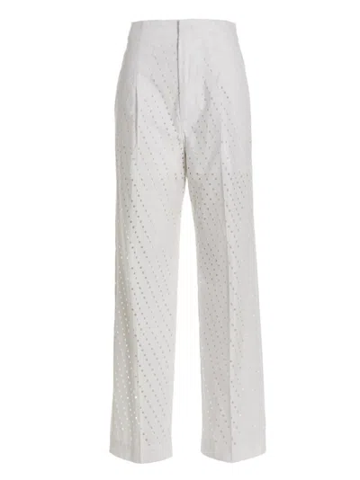 NUDE WHITE VISIBLE BUTTON JEANS
