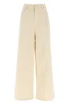 Nude High-waisted Wide Leg Jeans