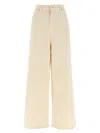 Nude High-waisted Wide Leg Jeans In Beige
