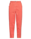 Nude Woman Jeans Orange Size 4 Cotton, Elastane In Orange