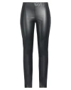 Nude Woman Pants Black Size 6 Polyurethane, Polyester In Black