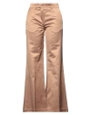 Nude Woman Pants Camel Size 4 Cotton, Viscose In Beige