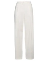 Nude Woman Pants Ivory Size 8 Polyester, Wool, Elastane In White