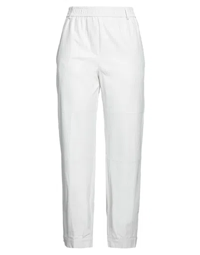 Nude Pants In White