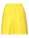 Nude Woman Shorts & Bermuda Shorts Yellow Size 8 Polyurethane, Polyester In Yellow