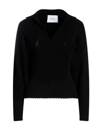 Nude Woman Sweater Black Size 6 Wool, Acrylic, Polyester