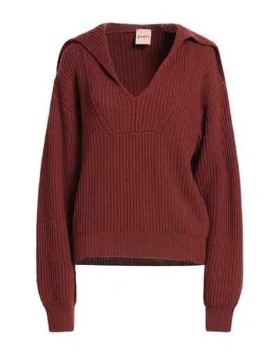 Nude Woman Sweater Brown Size 8 Virgin Wool, Polyamide
