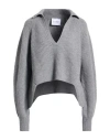 Nude Woman Sweater Grey Size 4 Virgin Wool In Gray