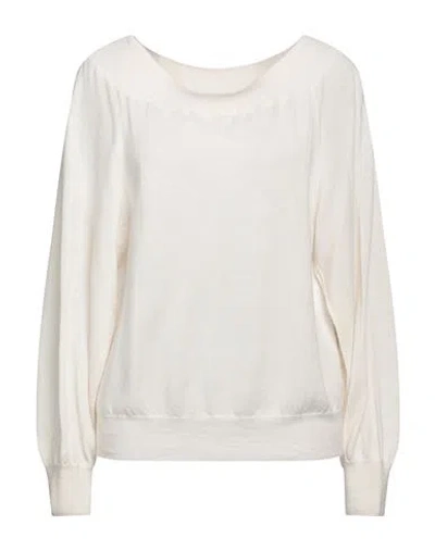 Nude Woman Sweater Ivory Size 8 Virgin Wool In White