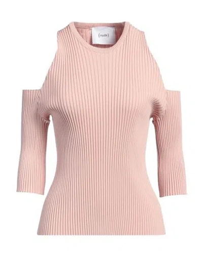 Nude Woman Sweater Antique Rose Size 8 Viscose, Polyamide In Pink