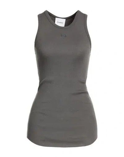 Nude Woman Tank Top Lead Size 8 Cotton In Gray
