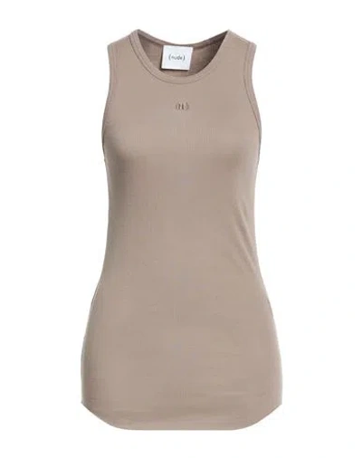 Nude Woman Tank Top Light Brown Size 6 Cotton