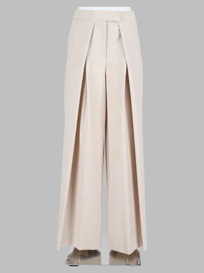 Nude Wide-leg Trousers In Neutral
