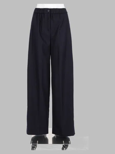 Nude Womens Wool Blend Trousers In Blue