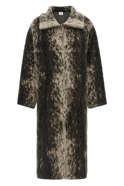Nude Wool And Alpaca Coat In Brown