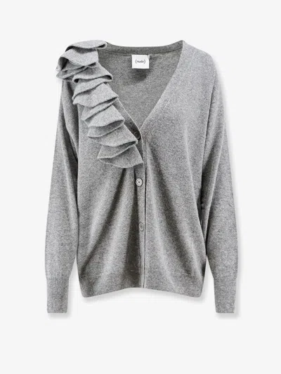 Nude Wool Blend Cardigan In Grey