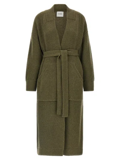 Nude Wool Coat In Green