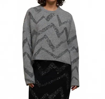 Nude Wool Sequin Sweater In Grey In Gray
