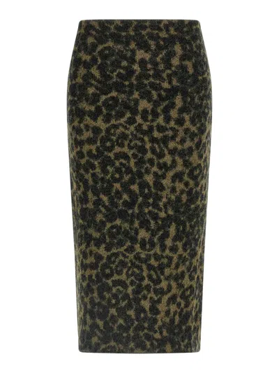 NUDE WOOL SKIRT