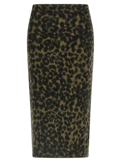 NUDE WOOL SKIRT