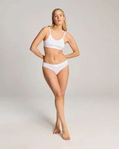 Nudea Cotton Modal Dipped Thong 3 Pack In White
