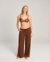 Nudea Eco-luxe Drawstring Pant In Brown