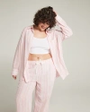 Nudea The Midi Shirt In Pink Stripe