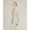 Nudea The Midi Shirt In Sage Stripe