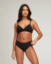 Nudea The Organic Cotton Easy Does It Bralette In Black