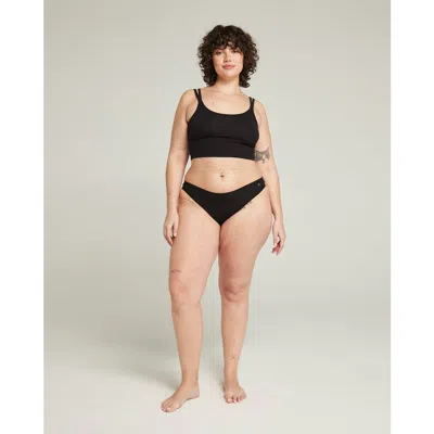 Nudea The Organic Cotton Easy Does It Bralette In Black