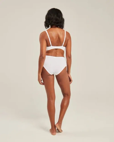 Nudea The Organic Cotton Midi Brief 3 Pack In Cotton White