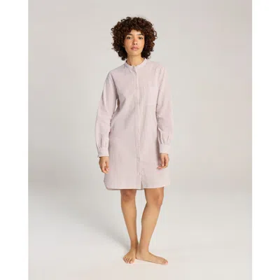 Nudea The Seersucker Shirt Dress In Pink