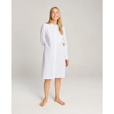 Nudea The Seersucker Shirt Dress In White