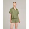 Nudea The Short Sleeve Shirt In Sage