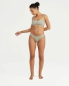 Nudea The Stretch Dipped Thong In Sage Green