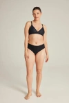 Nudea The Stretch Mid Rise Bikini Brief In Black