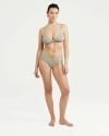 Nudea The Stretch Mid Rise Bikini Brief In Sage Green