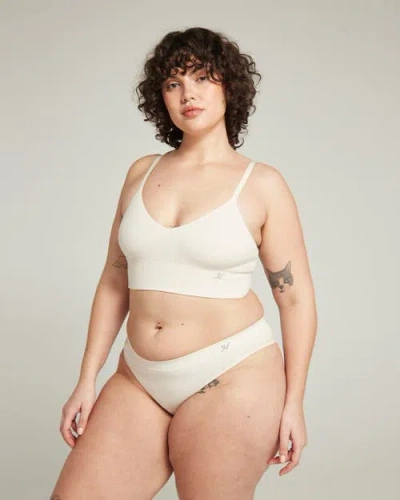 Nudea The Tencel Seamless Bralette In White Sand